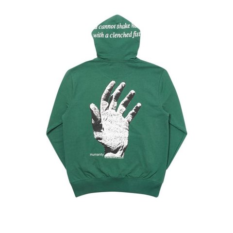 PALACE ANARCHIC HOODIE HUMANITY GREEN
