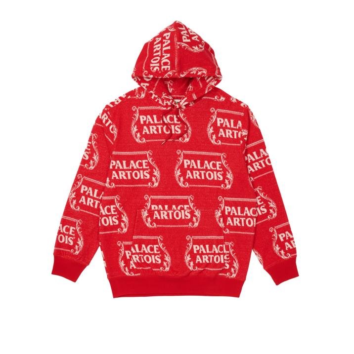 PALACE STELLA HOODIE TOWEL RED