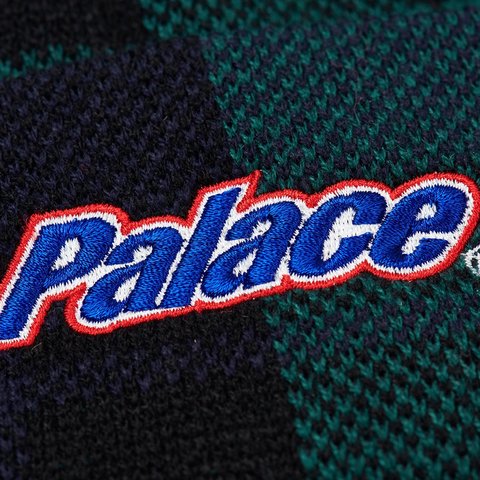 Palace LOWERCASE CUFF BEANIE BLACKWATCH CHECK - Colorway