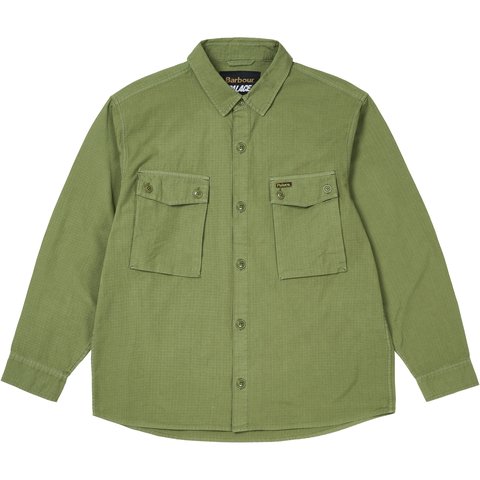 Palace PALACE BARBOUR OFFICER SHIRT OLIVE DRAB
