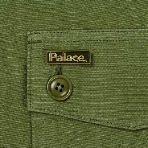 Palace PALACE BARBOUR OFFICER SHIRT OLIVE DRAB - Colorway