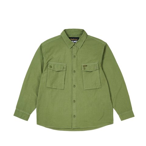 Palace PALACE BARBOUR OFFICER SHIRT OLIVE DRAB - Colorway