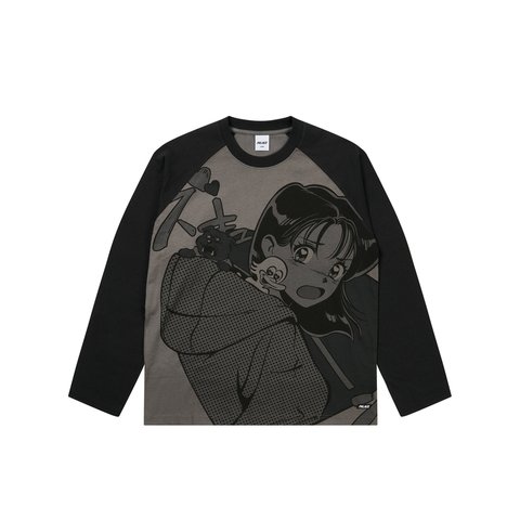 Palace REAR VIEW RAGLAN LONGSLEEVE BLACK / MONO - Colorway