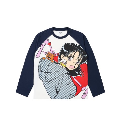 Palace REAR VIEW RAGLAN LONGSLEEVE NAVY / MULTI - Colorway