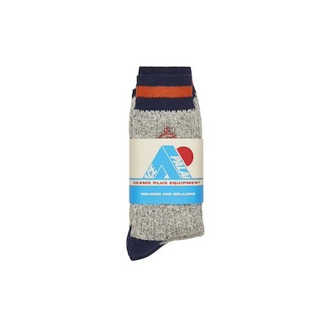 Palace PALACE BEAMS PLUS 2 PACK RUG SOCKS GREY - Colorway