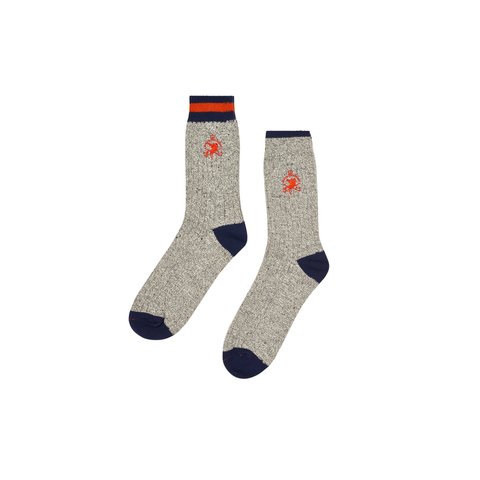 Palace PALACE BEAMS PLUS 2 PACK RUG SOCKS GREY - Colorway