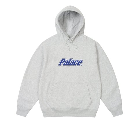 Palace BORDER LOGO HOOD GREY MARL - Colorway