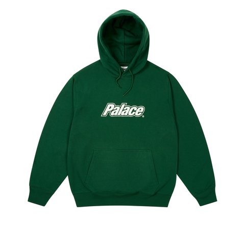 Palace BORDER LOGO HOOD RACEY GREEN - Colorway