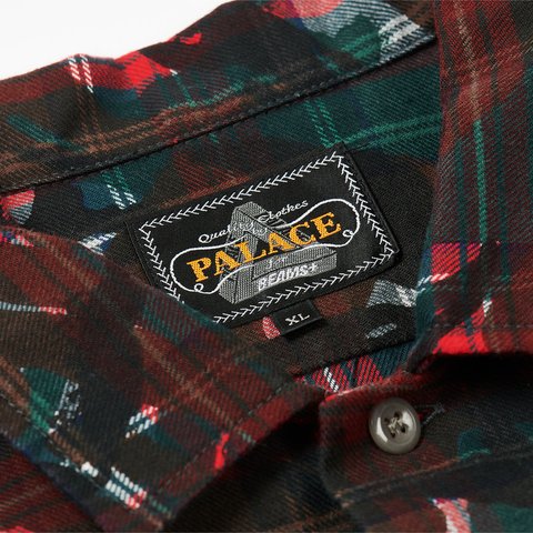 Palace PALACE BEAMS PLUS WORK SHIRT GREY TARTAN CAMO - Colorway