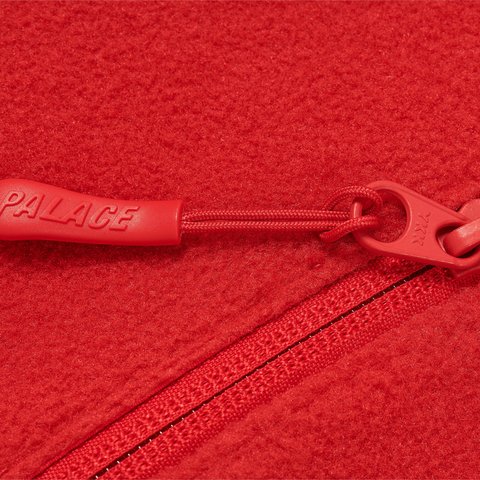 Palace POLARTEC 1/2 ZIP JACKET TOMATO RED - Colorway