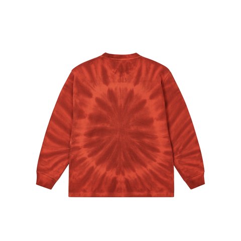 Palace TIE-DYE WAFFLE LONGSLEEVE BURNT ORANGE - Colorway