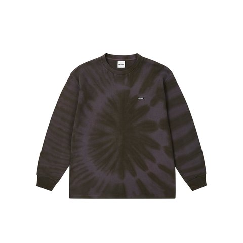 Palace TIE-DYE WAFFLE LONGSLEEVE COAL GREY - Colorway