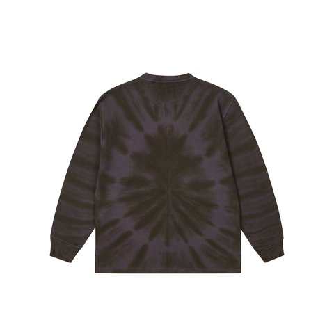 Palace TIE-DYE WAFFLE LONGSLEEVE COAL GREY - Colorway