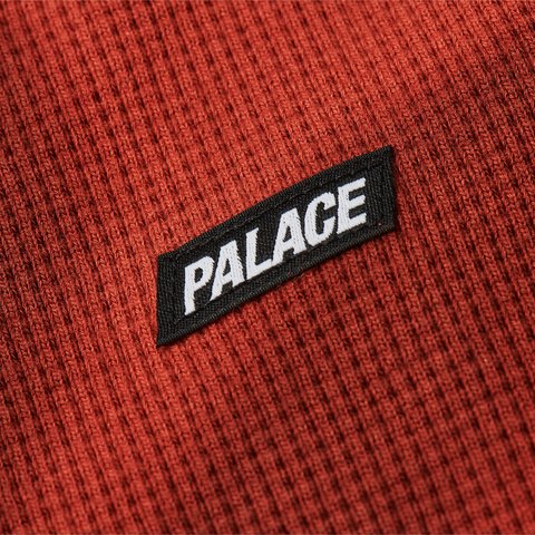 Palace TIE-DYE WAFFLE LONGSLEEVE BURNT ORANGE - Colorway