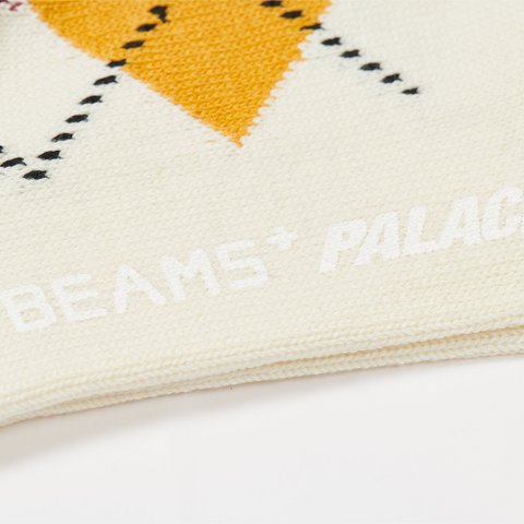 Palace PALACE BEAMS PLUS ARGYLE SOCKS WHISPER WHITE - Colorway