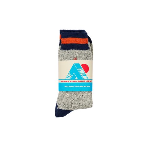 Palace PALACE BEAMS PLUS 2 PACK RUG SOCKS GREY - Colorway