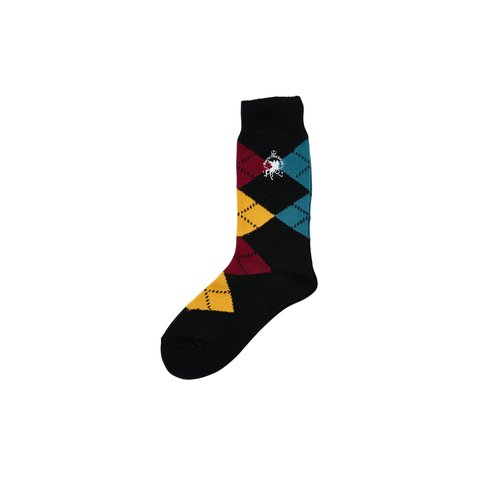 Palace PALACE BEAMS PLUS ARGYLE SOCKS JET BLACK - Colorway