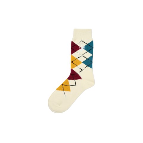 Palace PALACE BEAMS PLUS ARGYLE SOCKS WHISPER WHITE - Colorway