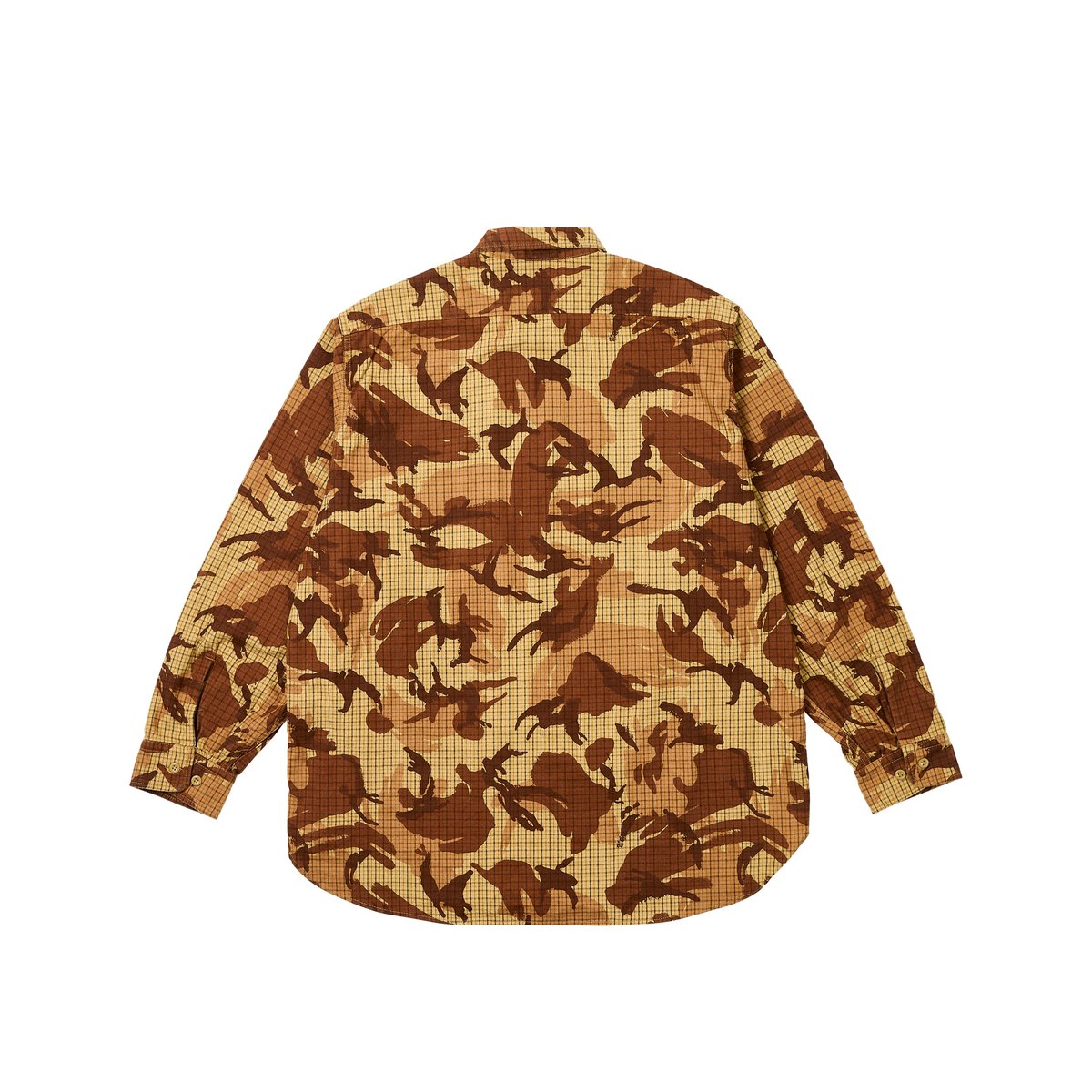 PALACE BEAMS PLUS WORK SHIRT BEIGE TATTERSOLE CAMO - Palace