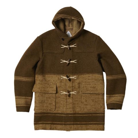 Palace PALACE C.P. COMPANY DUFFEL JACKET RUBBER WOOL BROWN