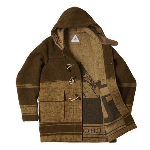 Palace PALACE C.P. COMPANY DUFFEL JACKET RUBBER WOOL BROWN - Colorway