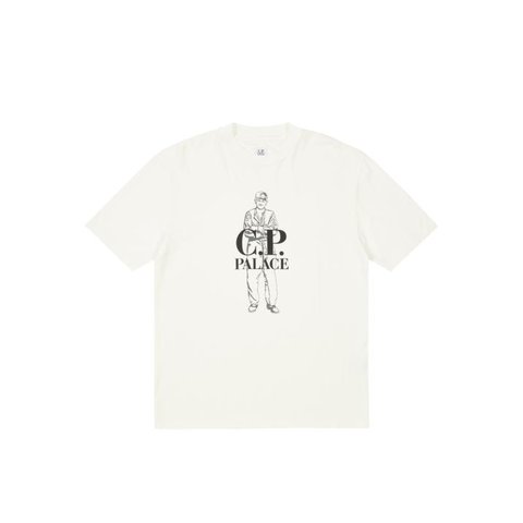 PALACE C.P. COMPANY LOGO T-SHIRT WHITE