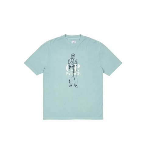 PALACE C.P. COMPANY LOGO T-SHIRT BLUE