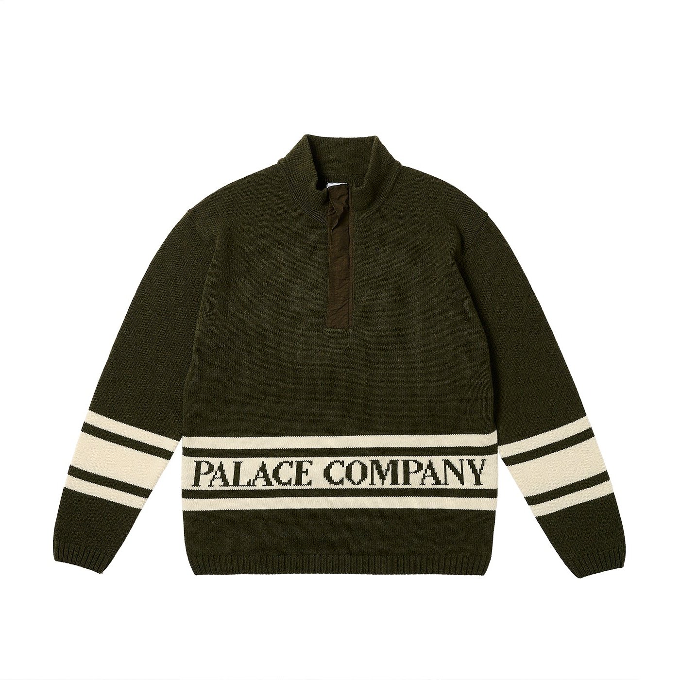 PALACE C.P. COMPANY FUNNEL NECK KNIT OLIVE