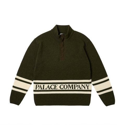 Palace PALACE C.P. COMPANY FUNNEL NECK KNIT OLIVE - $336.00