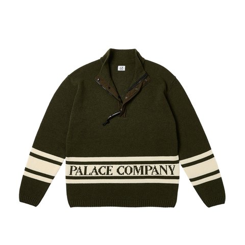 Palace PALACE C.P. COMPANY FUNNEL NECK KNIT OLIVE - Colorway