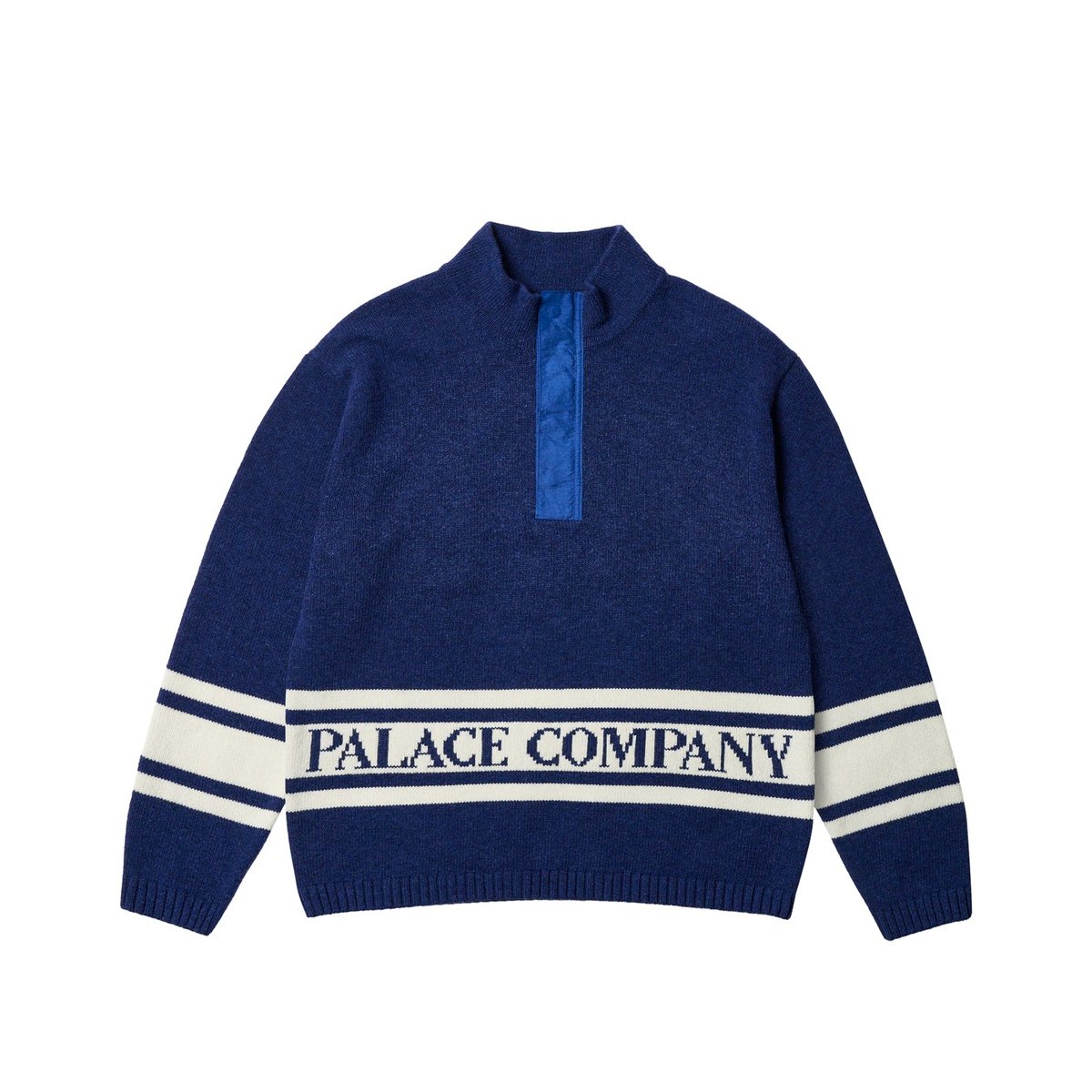 Palace PALACE C.P. COMPANY FUNNEL NECK KNIT BRIGHT COBALT (Palace C.P. Company 2023) - $336.00