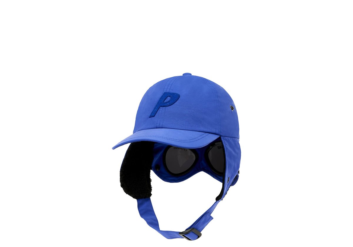 PALACE C.P. COMPANY GOGGLE EAR FLAP P-CAP BRIGHT COBALT - Palace