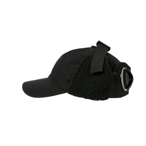 Palace PALACE C.P. COMPANY GOGGLE EAR FLAP P-CAP BLACK - Colorway