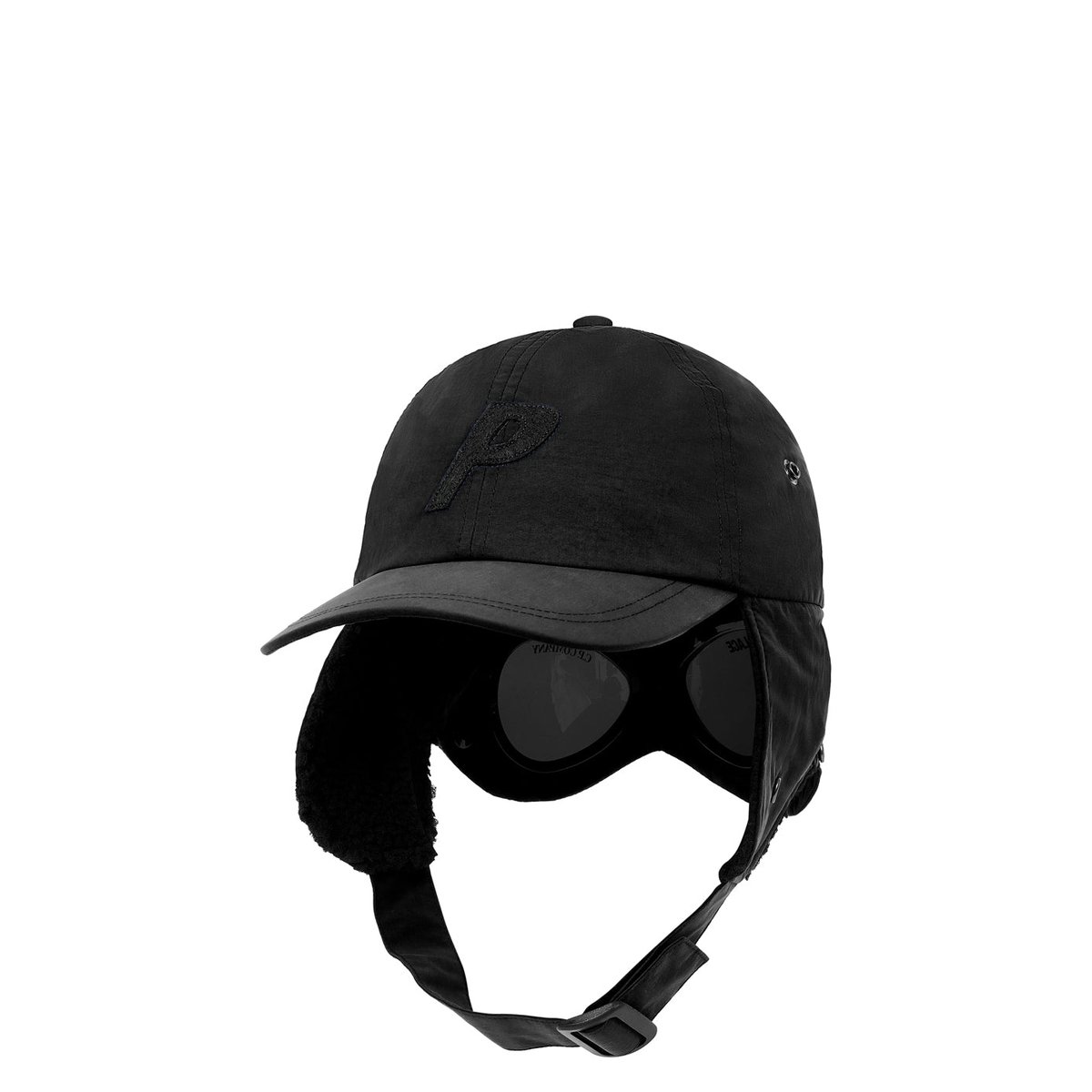 Palace PALACE C.P. COMPANY GOGGLE EAR FLAP P-CAP BLACK (Palace C.P. Company 2023) - $190.00
