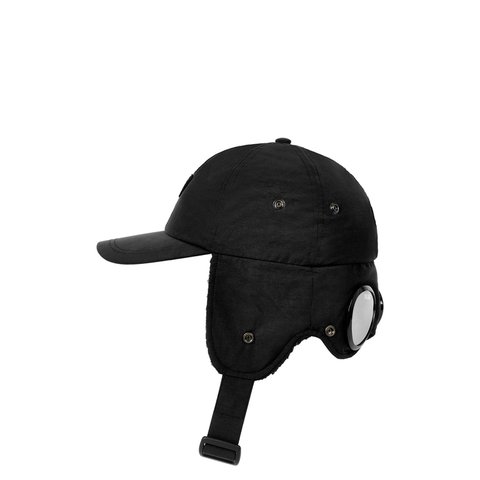 Palace PALACE C.P. COMPANY GOGGLE EAR FLAP P-CAP BLACK - Colorway