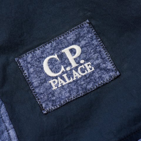 Palace PALACE C.P. COMPANY 50 FILI HEAVY MIXED HOODED JACKET NAVY - Colorway