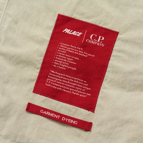 Palace PALACE C.P. COMPANY 50 FILI HEAVY OVERSHIRT STONE - Colorway