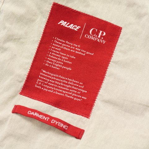 Palace PALACE C.P. COMPANY 50 FILI HEAVY MIXED HOODED JACKET STONE - Colorway