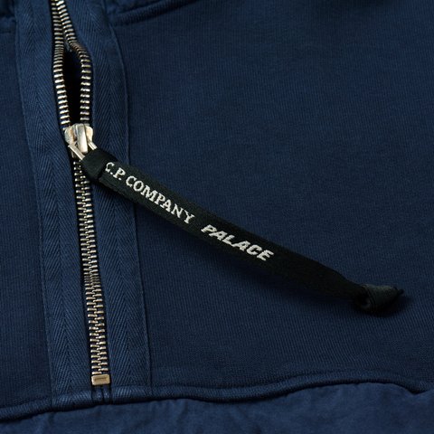 Palace PALACE C.P. COMPANY FLEECE OLD GOGGLE HOOD NAVY - Colorway