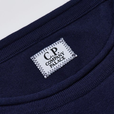 Palace PALACE C.P. COMPANY COTTON SEA ISLAND MOCK NECK KNIT NAVY - Colorway
