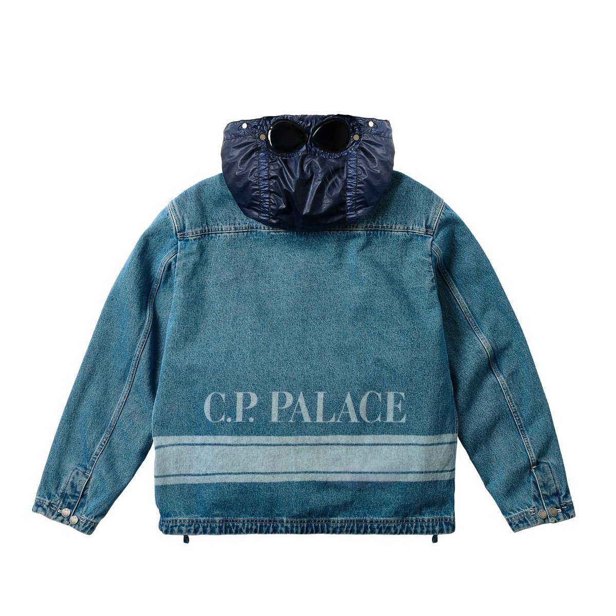 PALACE C.P. COMPANY DENIM 14 3/4OZ GOGGLE JACKET DENIM - Palace