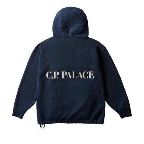 Palace PALACE C.P. COMPANY FLEECE OLD GOGGLE HOOD NAVY - Colorway