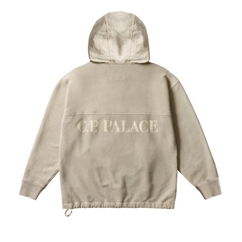 Palace PALACE C.P. COMPANY FLEECE OLD GOGGLE HOOD STONE - Colorway
