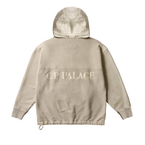 Palace PALACE C.P. COMPANY FLEECE OLD GOGGLE HOOD STONE - Colorway