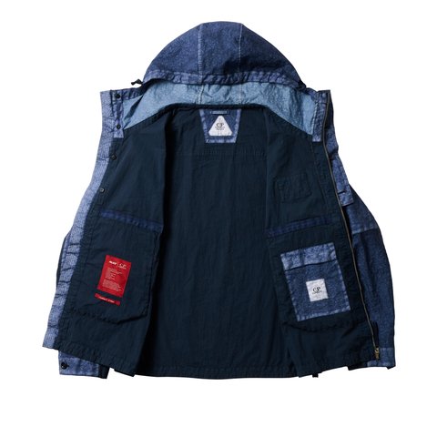 Palace PALACE C.P. COMPANY 50 FILI HEAVY MIXED HOODED JACKET NAVY - Colorway