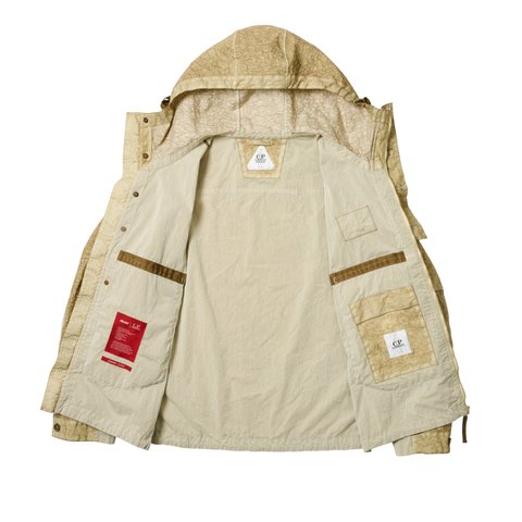 Palace PALACE C.P. COMPANY 50 FILI HEAVY MIXED HOODED JACKET STONE - Colorway
