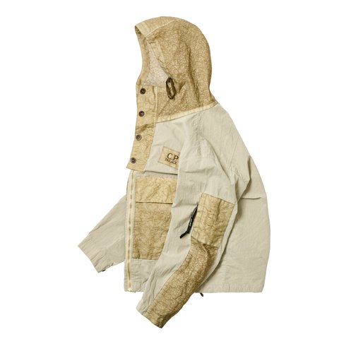 Palace PALACE C.P. COMPANY 50 FILI HEAVY MIXED HOODED JACKET STONE - Colorway