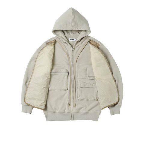 Palace TACTICAL ZIP HOOD BONE - Colorway