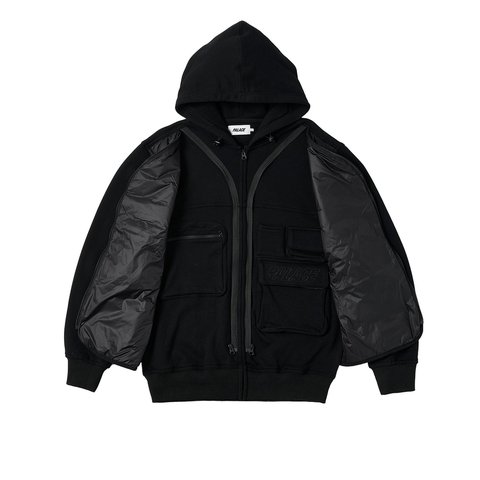 Palace TACTICAL ZIP HOOD BLACK - Colorway