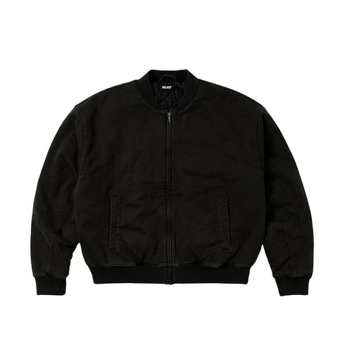 WASH OUT BOMBER JACKET BLACK